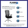 image:imageFlash Furniture HERCULES Series 247 Intensive Use 300 lb Rated Black LeatherSoft Multifunction Ergonomic Office Chair with Seat SliderBlack FabricMesh