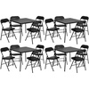 image:imageFlash Furniture 5 Piece Black Folding Card Table and Chair Set Pack of 4