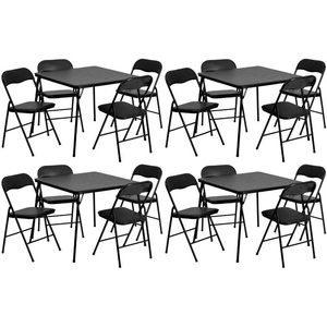 image:imageFlash Furniture 5 Piece Black Folding Card Table and Chair Set Pack of 4